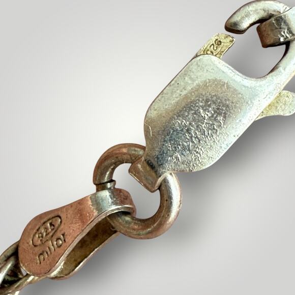 Sterling Silver 925 Italy Rope Chain Necklace Lobster Clasp 30 inch - Picture 3 of 5